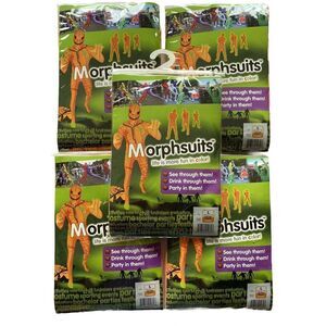 Morphsuits Pumpkin Halloween Costume Roll Play Lot Of 5 Unisex Size Large